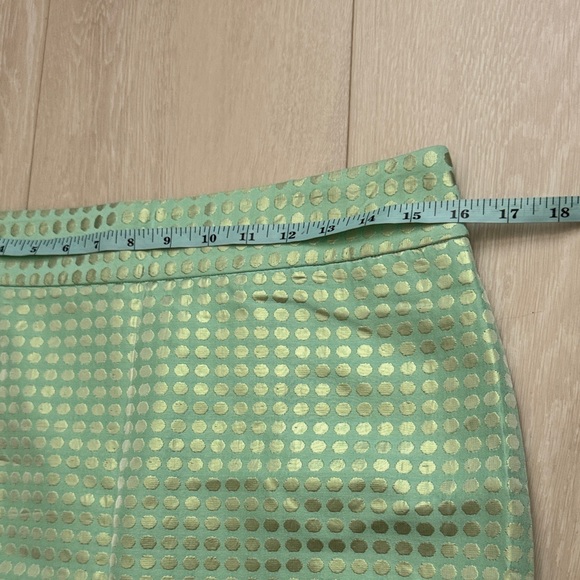 J. Crew Mint Green Polka Dot Pattern Pencil Skirt - Picture 3 of 6
